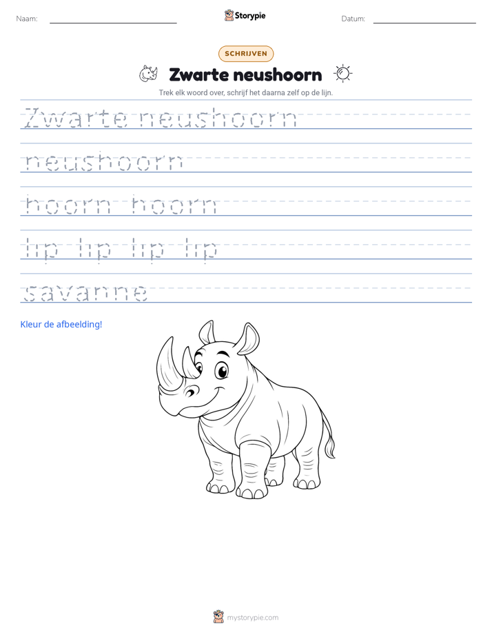 Schrijf Oefening