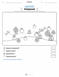 Anteprima della scheda stampabile di Scimpanzé