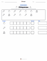 Chimpanzee printable worksheet preview