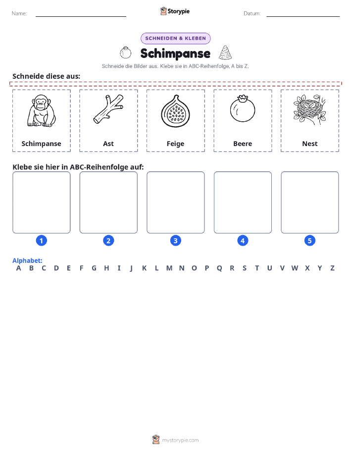 Schneiden & Einfügen Alphabet