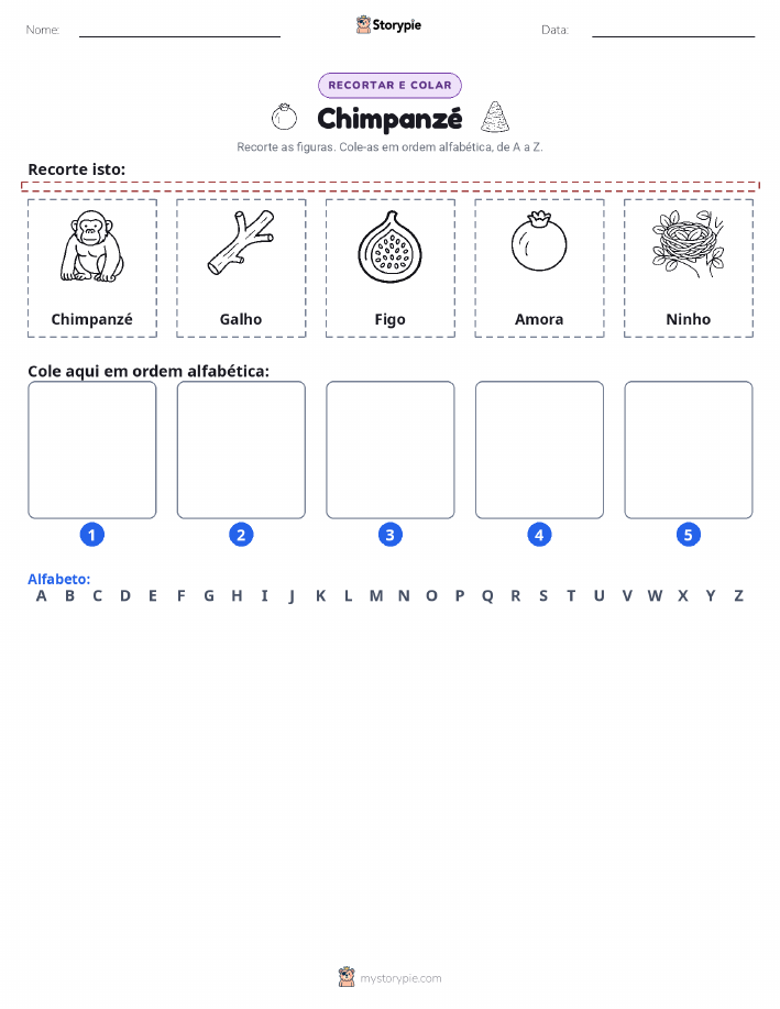 Recortar & Colar Alfabeto