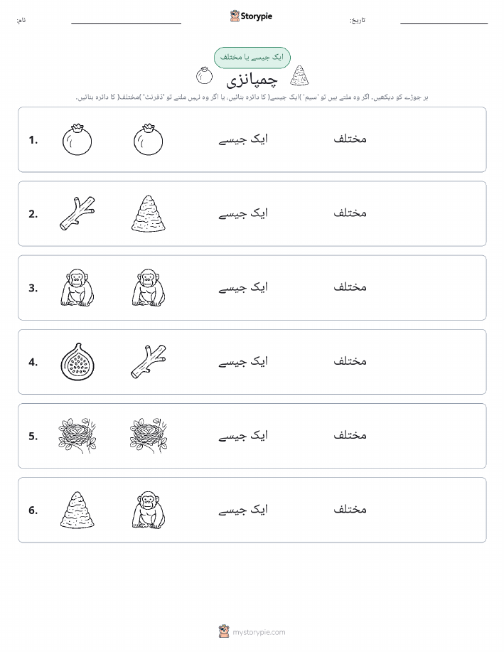 ایک جیسا یا مختلف