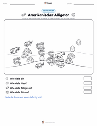 Amerikanischer Alligator druckbare Arbeitsblatt Vorschau