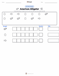 American Alligator printable worksheet preview