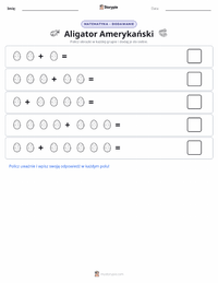 Podgląd drukowalnego arkusza ćwiczeń Aligator amerykański