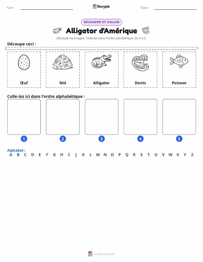 Découper & Coller l'Alphabet