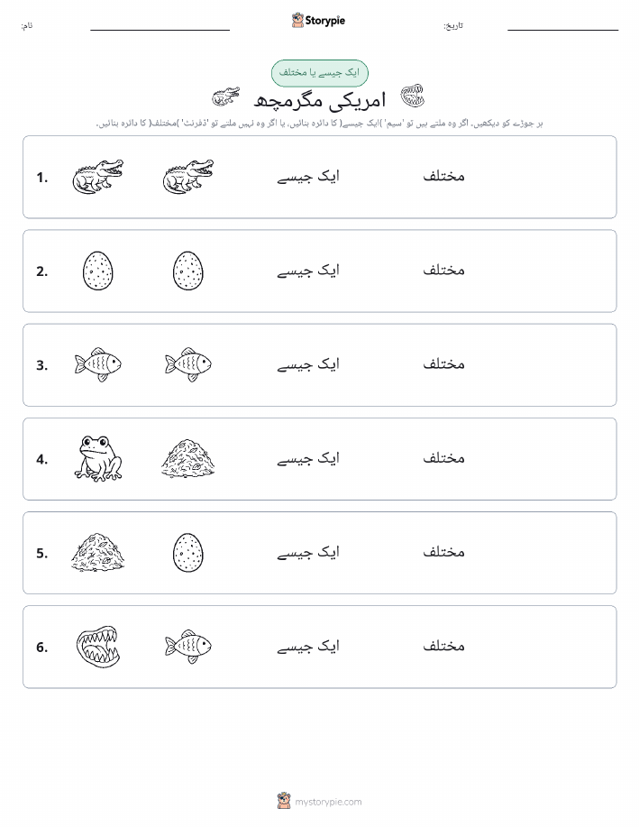 ایک جیسا یا مختلف