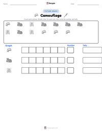 Camouflage printable worksheet preview