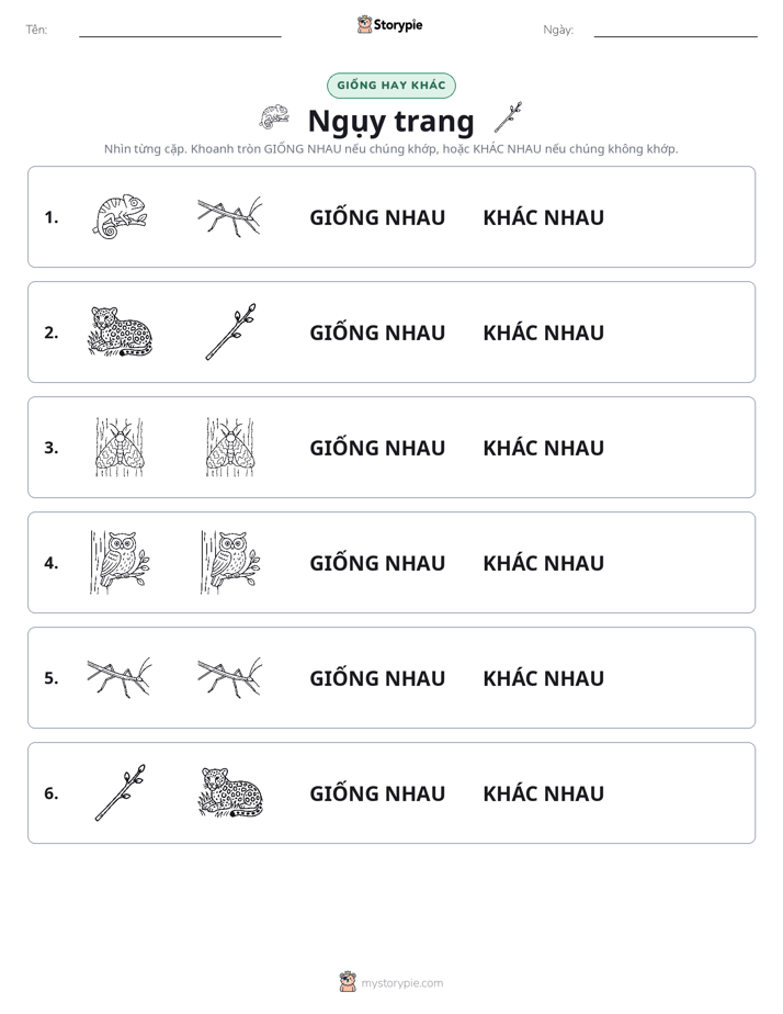 Giống Hay Khác