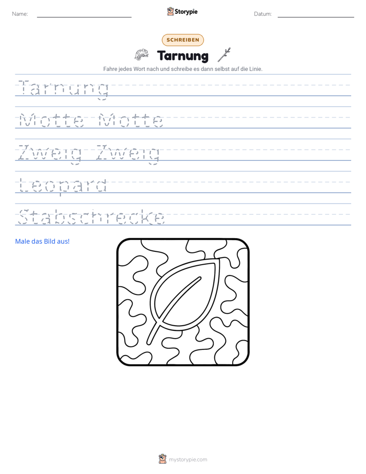 Schreibübung