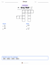 Gray Wolf printable worksheet preview