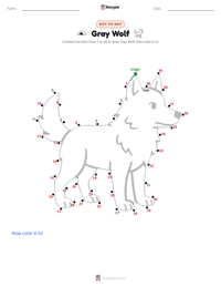 Gray Wolf printable worksheet preview