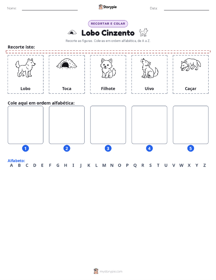 Recortar & Colar Alfabeto