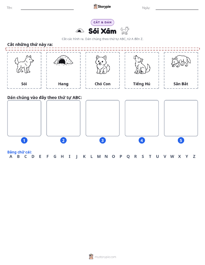 Cắt & Dán Chữ Cái