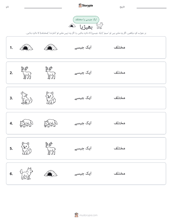 ایک جیسا یا مختلف