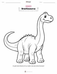 Brachiosaurus altithorax Malvorlage für Kinder