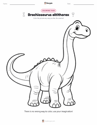Brachiosaurus altithorax coloring page for kids
