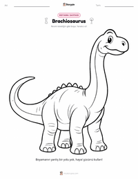 Brachiosaurus altithorax çocuklar için boyama sayfası