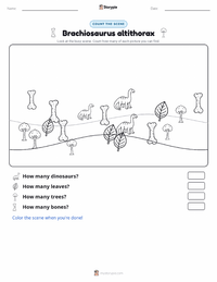 Brachiosaurus altithorax printable worksheet preview