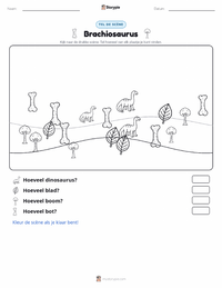 Brachiosaurus altithorax afdrukbare werkblad voorbeeld