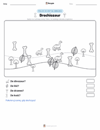 Podgląd drukowalnego arkusza ćwiczeń Brachiosaurus altithorax