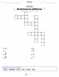 Brachiosaurus altithorax printable worksheet preview