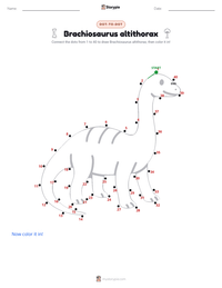 Brachiosaurus altithorax printable worksheet preview