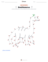 Vista previa de la hoja de trabajo imprimible de Brachiosaurus altithorax
