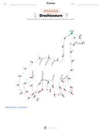 Aperçu de la feuille de travail imprimable Brachiosaurus altithorax