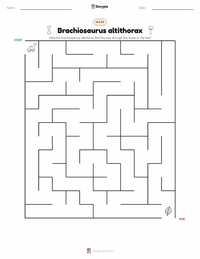 Brachiosaurus altithorax printable worksheet preview