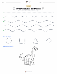 Brachiosaurus altithorax printable worksheet preview