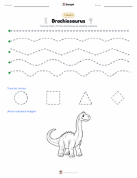Vista previa de la hoja de trabajo imprimible de Brachiosaurus altithorax