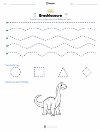 Aperçu de la feuille de travail imprimable Brachiosaurus altithorax