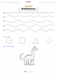 Brachiosaurus altithorax afdrukbare werkblad voorbeeld