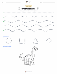 Brachiosaurus altithorax yazdırılabilir çalışma sayfası önizlemesi