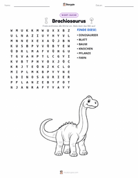 Brachiosaurus altithorax druckbare Arbeitsblatt Vorschau