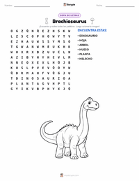 Vista previa de la hoja de trabajo imprimible de Brachiosaurus altithorax