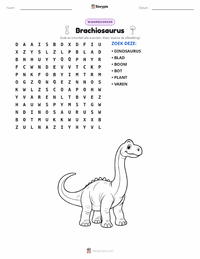 Brachiosaurus altithorax afdrukbare werkblad voorbeeld