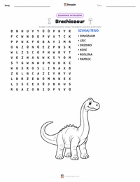 Podgląd drukowalnego arkusza ćwiczeń Brachiosaurus altithorax