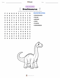 Prévia da folha de atividades imprimível Brachiosaurus altithorax