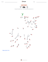 Elk printable worksheet preview
