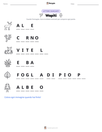 Anteprima della scheda stampabile di Wapiti