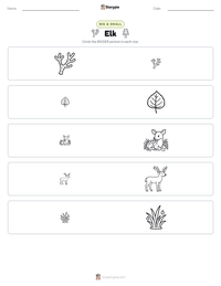 Elk printable worksheet preview