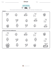 Elk printable worksheet preview
