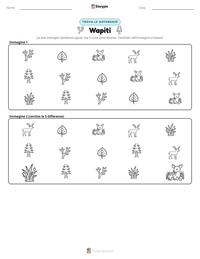 Anteprima della scheda stampabile di Wapiti