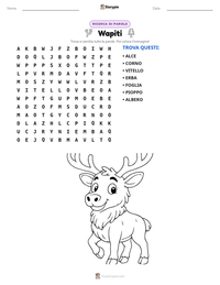 Anteprima della scheda stampabile di Wapiti