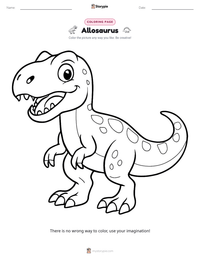 Allosaurus coloring page for kids