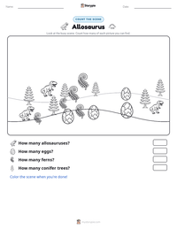 Allosaurus printable worksheet preview