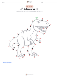 Allosaurus printable worksheet preview