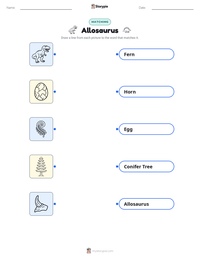 Allosaurus printable worksheet for kids